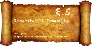 Rosenthál Samuella névjegykártya